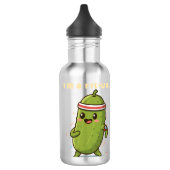 I’m a Fit-Dill! Funny Fitness Pickle Pun Design |  Edelstahlflasche (Links)