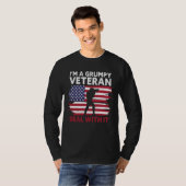 I m a grumpy veteran Deal with it USA Flag America T-Shirt (Vorne ganz)