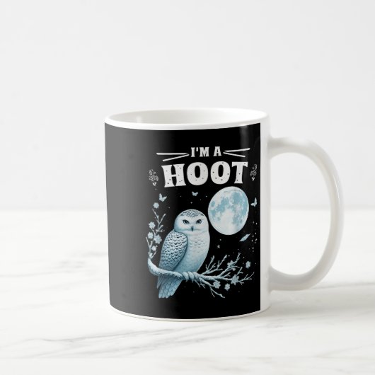 I’m A Hoot Snowy Owl Full Moon Night Sky Soky Magi Kaffeetasse (Rechts)