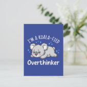I’m A Koala-fied Overthinker - Cute Sad Koala Postkarte (Stehend Vorderseite)