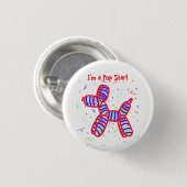 "I m a Pop Star" Ballon Dog Party Button (Vorne & Hinten)