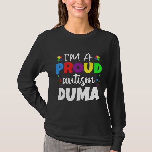 I M A Proud Duma Autism Awareness Heart T-Shirt (Vorderseite)