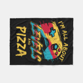 I’m All About Levels And Pizza Funny Gamer Food Hu Fleecedecke (Vorderseite (Horizontal))