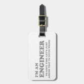 I’m an Engineer Gepäckanhänger (Vorderseite vertikal)