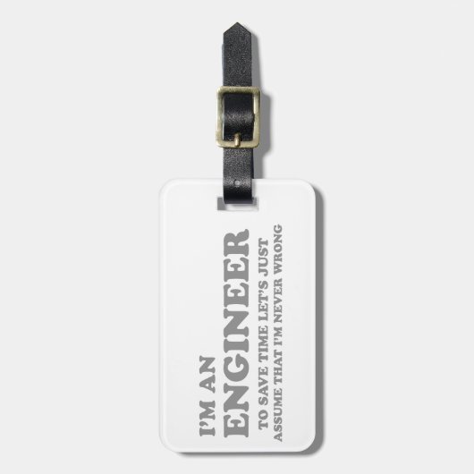 I’m an Engineer Gepäckanhänger (Vorderseite vertikal)