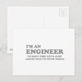 I’m an Engineer Postkarte (Vorne/Hinten)
