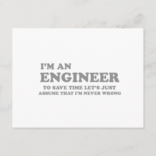I’m an Engineer Postkarte (Vorderseite)