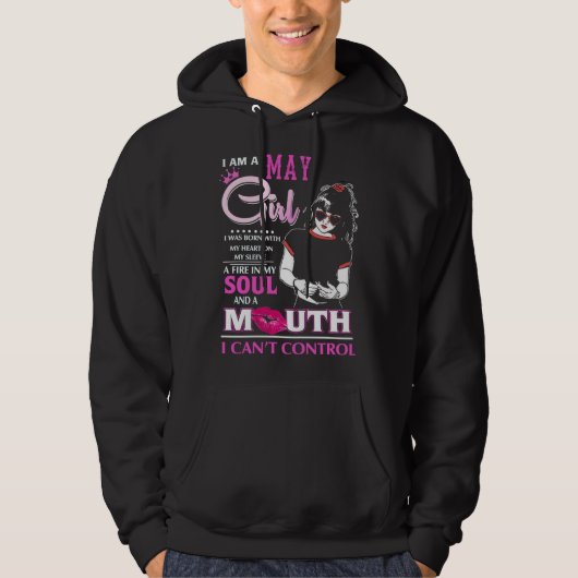 I m An May Women Queen Born In May Hoodie (Vorderseite)