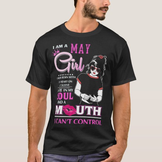 I m An May Women Queen Born In May T-Shirt (Vorderseite)