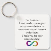 "I m Autistic" Awareness Schlüsselanhänger (Vorderseite)