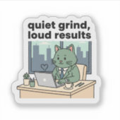 I’m Building a New Me Sticker Cute Cat Motivation (Vorderseite)
