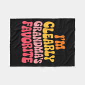 I’m Clearly Grandma’s Favorite Funny Granddaughter Fleecedecke (Vorderseite (Horizontal))