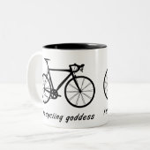 I " m eine radfahrengöttin zweifarbige tasse (Vorderseite Links)