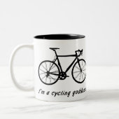 I " m eine radfahrengöttin zweifarbige tasse (Links)