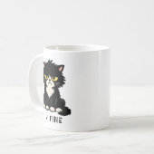 I’m Fine - Funny cat mug Kaffeetasse (Vorderseite Links)