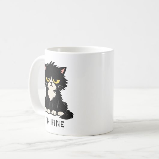I’m Fine - Funny cat mug Kaffeetasse (Vorderseite Links)