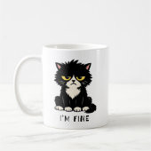 I’m Fine - Funny cat mug Kaffeetasse (Links)
