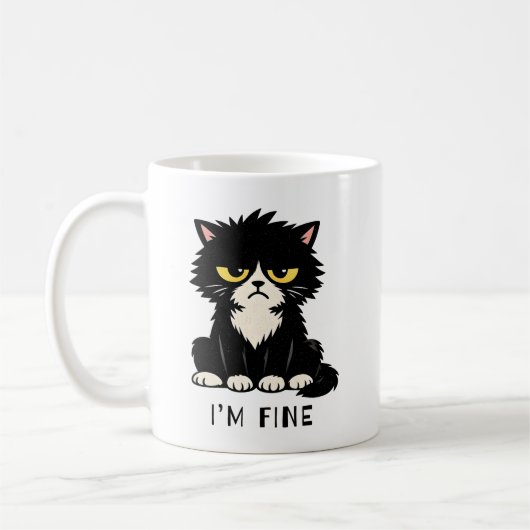 I’m Fine - Funny cat mug Kaffeetasse (Links)