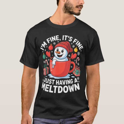 I’m Fine It’s Fine Just Having A Meltdown Funny Sn T-Shirt (Vorderseite)
