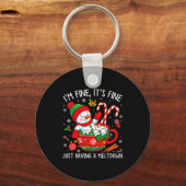 I’m Fine It's Fine Just Having Meltdown Christmas Schlüsselanhänger (Vorderseite)