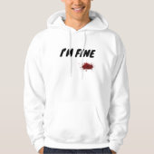 “I’m Fine” Minimalist Hoodie – Emotional Aesthetic (Vorderseite)