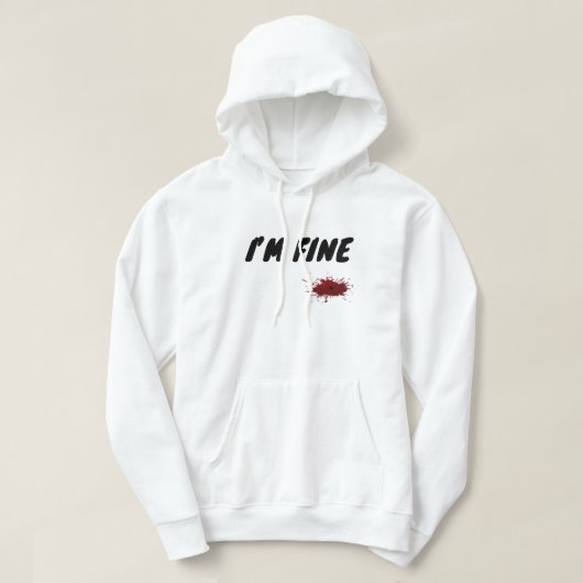 “I’m Fine” Minimalist Hoodie – Emotional Aesthetic (Design vorne)