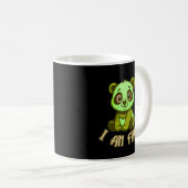 I’m Fine Panda Cartoon Funny Everyday Mood Coffee Kaffeetasse (VorderseiteRechts)