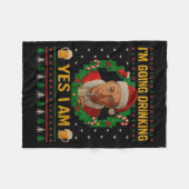 I’m Going Drinking Yes I Am Christmas Beer Holiday Fleecedecke (Vorderseite (Horizontal))