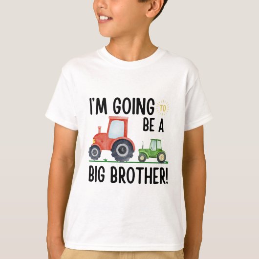 I’m Going to Be a Big Brother, Tractor Cute Farm T-Shirt (Vorderseite)