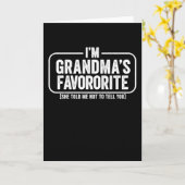 I’m Grandma’s Favorite Funny Cute Grandchild Gift Karte (Gelbe Blume)