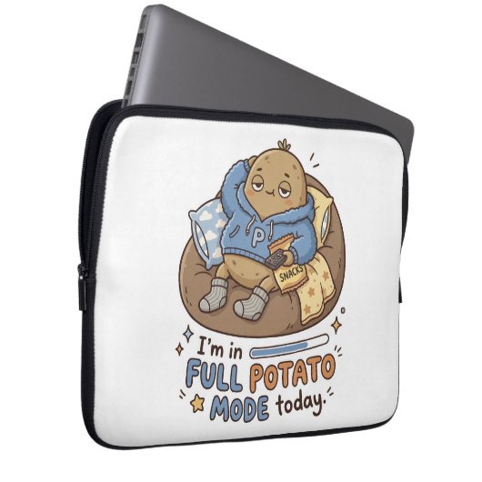 I’m in full potato mode today| Couch Potato Potato Laptopschutzhülle (Vorne Rechts)