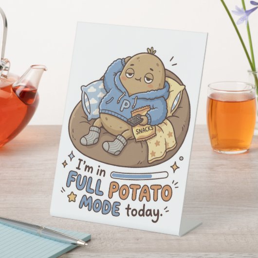I’m in full potato mode today| Couch Potato Potato Sockelschild (In Situ)