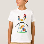 I’m Just Here for Recess | Funny Kids Tee (Vorderseite)