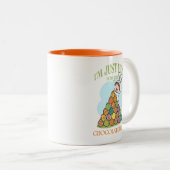I’m Just Here for the Chocolate Eggs – Funny Easte Zweifarbige Tasse (VorderseiteRechts)