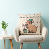 I’m Just Here for the Presents | Cute Capybara Chr Kissen (Stuhl )