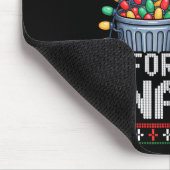 I’m Just Here For The Snacks Raccoon Christmas Ugl Mousepad (Ecke)