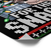 I’m Just Here For The Snacks Raccoon Christmas Ugl Poster (Ecke)