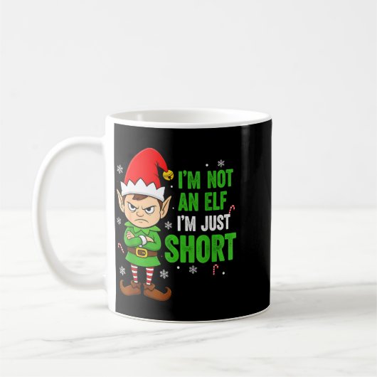 I’m Just Short Funny Elf Christmas  Kaffeetasse (Links)