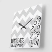 I’m Late Anyway Clock Quadratische Wanduhr (Winkel)