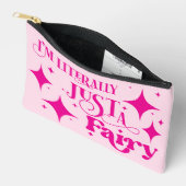 I’m Literally Just a Fairy Pink Typography Zubehörtasche (Offen)