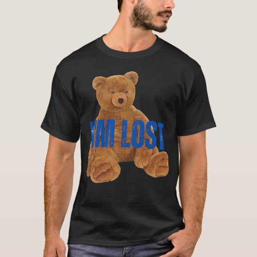 I m lost Bear Novelty 90s retro funny T-Shirt (Vorderseite)