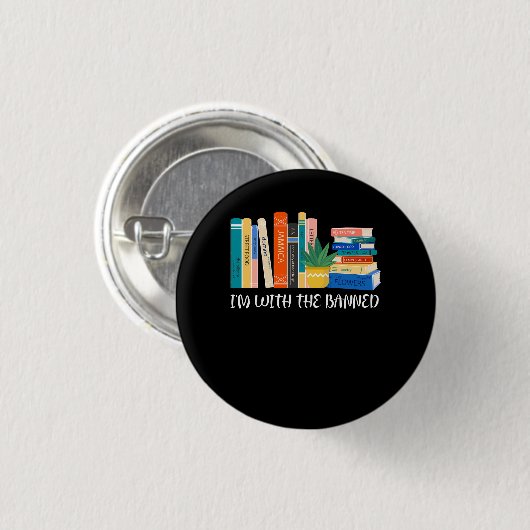 I_m mit der Liebe "Banned Books I Read Banned Book Button (Vorne & Hinten)