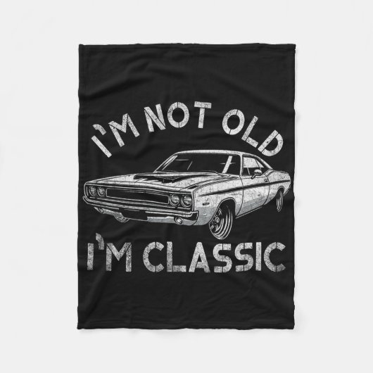 I&#; m not Old I&#; m Clic Funny Mens Christmas Gi Fleecedecke (Vorderseite)