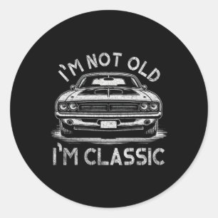 I&#; m not Old I&#; m Clic Funny Mens Christmas Gi Runder Aufkleber