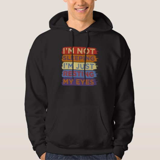 I m Not Sleeping I m Just Resting My Eyes Dad Hoodie (Vorderseite)
