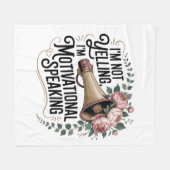 I’m Not Yelling, I’m Motivational Speaking Fleecedecke (Vorderseite (Horizontal))