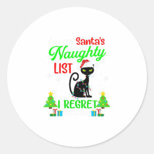 i m on santa s nauty list niedliche christmas sant runder aufkleber