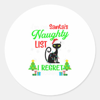 i m on santa s nauty list niedliche christmas sant runder aufkleber