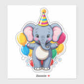 I’m ONE-derful! – Baby Elephant Birthday Joy Aufkleber (Blatt)