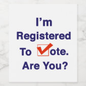 I’m Registered to Vote 2024 Weinetikett (Einzelnes Label)